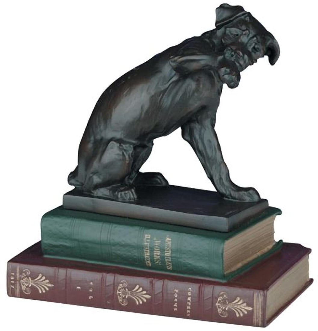 Charming Handcrafted Terrier Sculpture on Books Lodge Style (1 of 1)