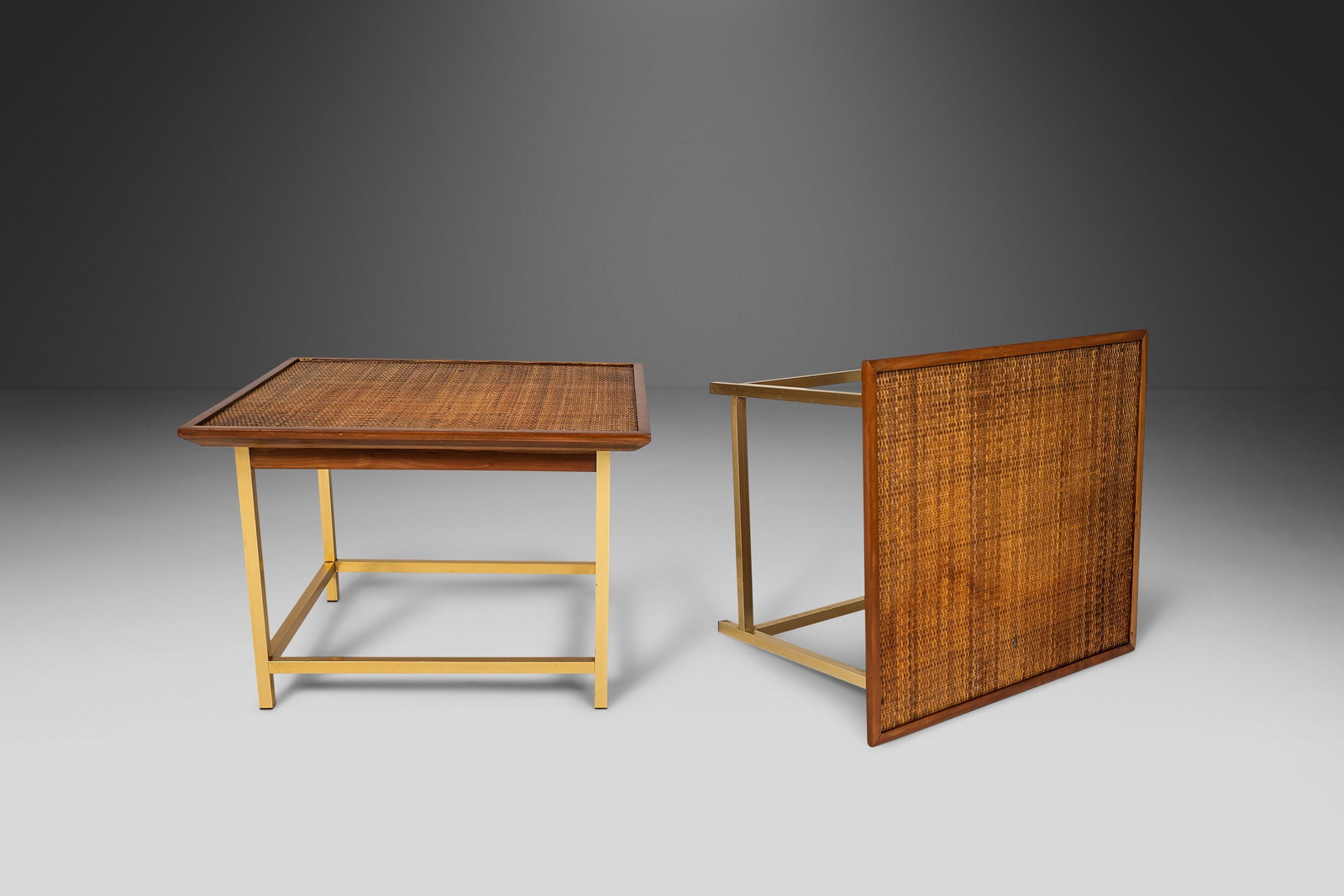 Vintage Drexel Sun Coast Brass End Tables by Kipp Stewart & McDougall 1960s Set of 2 (1 of 10)