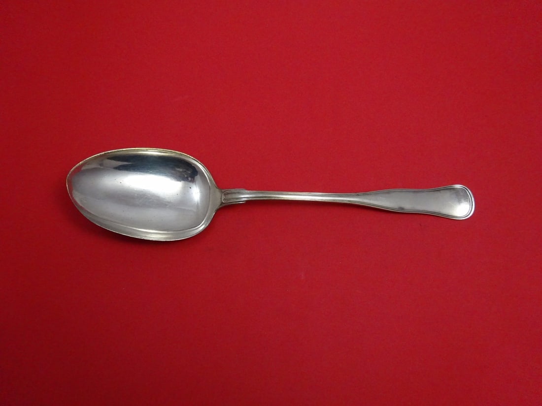 Cohr Old Danish Sterling Silver Vegetable Serving Spoon 10 7/8" (1 of 1)
