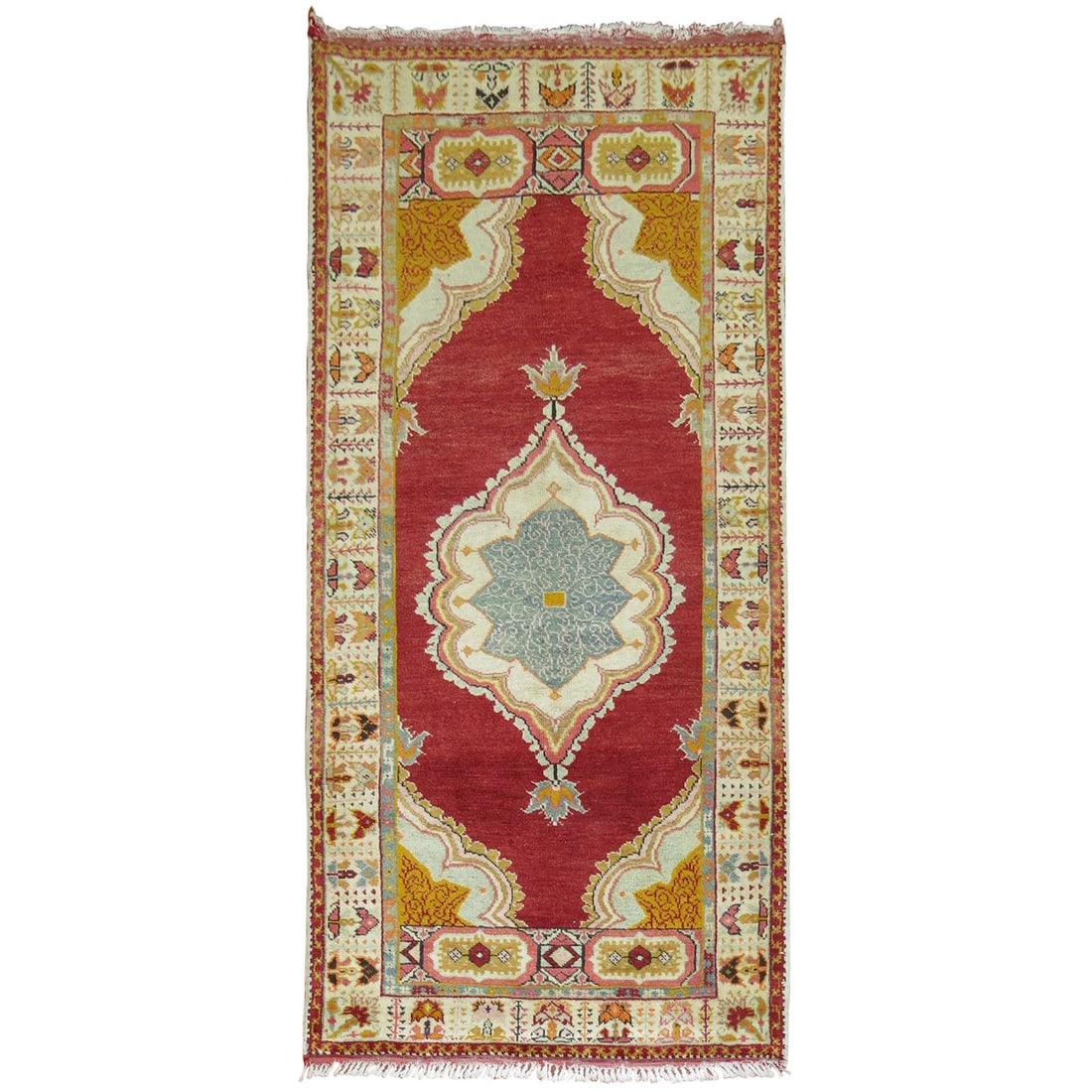Vintage Turkish Oushak Wool Runner 3'5 x 6'5 (1 of 4)