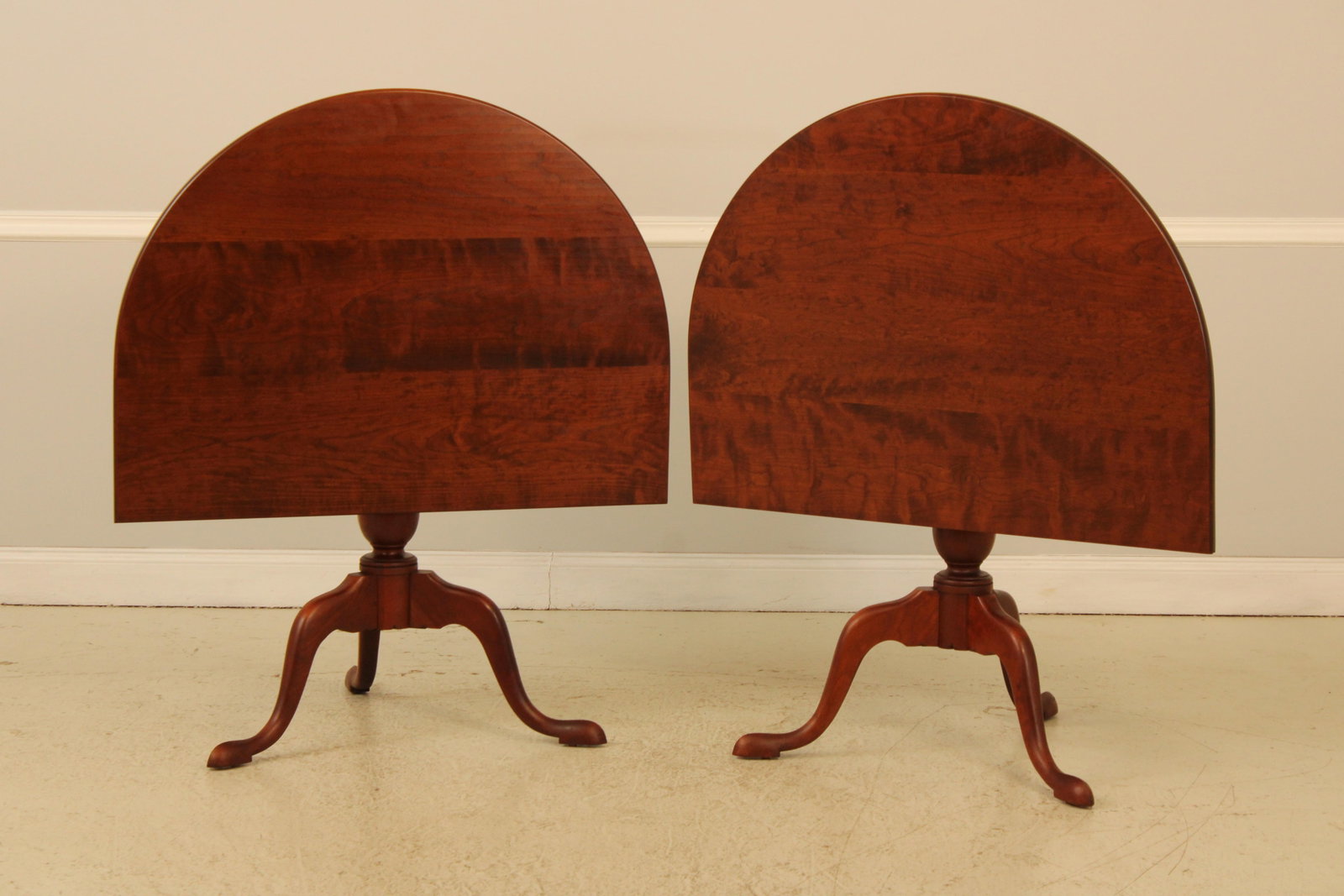 Solid Cherry Tilt Top Dining Table by Eldred Wheeler Two Piece Hand Crafted - 10