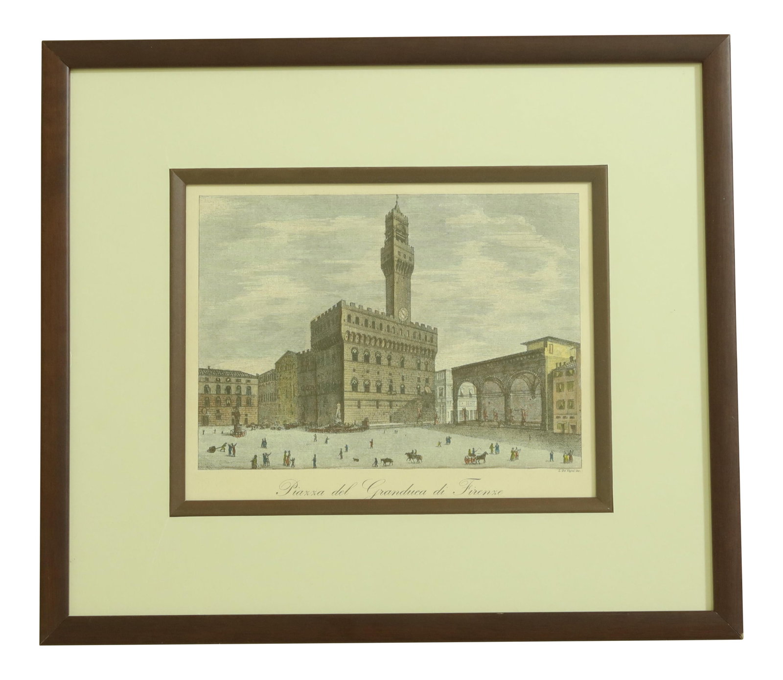 Framed Vintage Print of Piazza Del Granduca 120 Years Old (1 of 7)