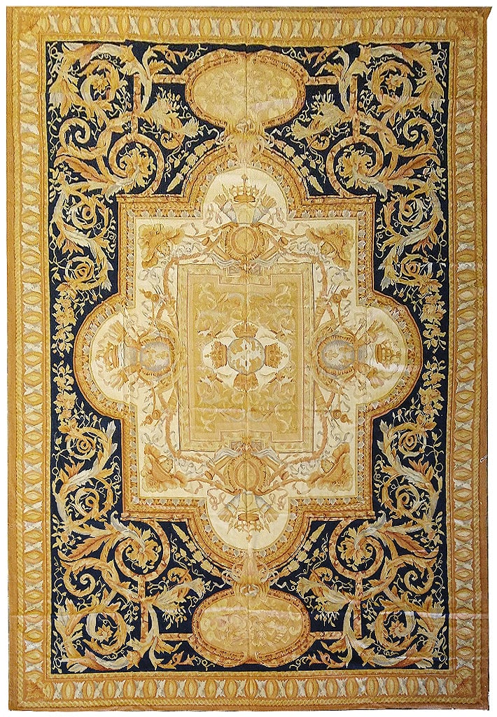 Elegant 12' x 18' Black French Aubusson Flatweave Area Rug (1 of 13)