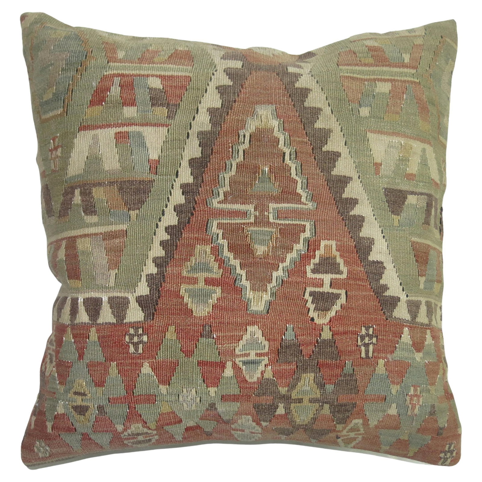 20th Century Turkish Kilim Pillow Native American Style 19x19 (1 of 4)