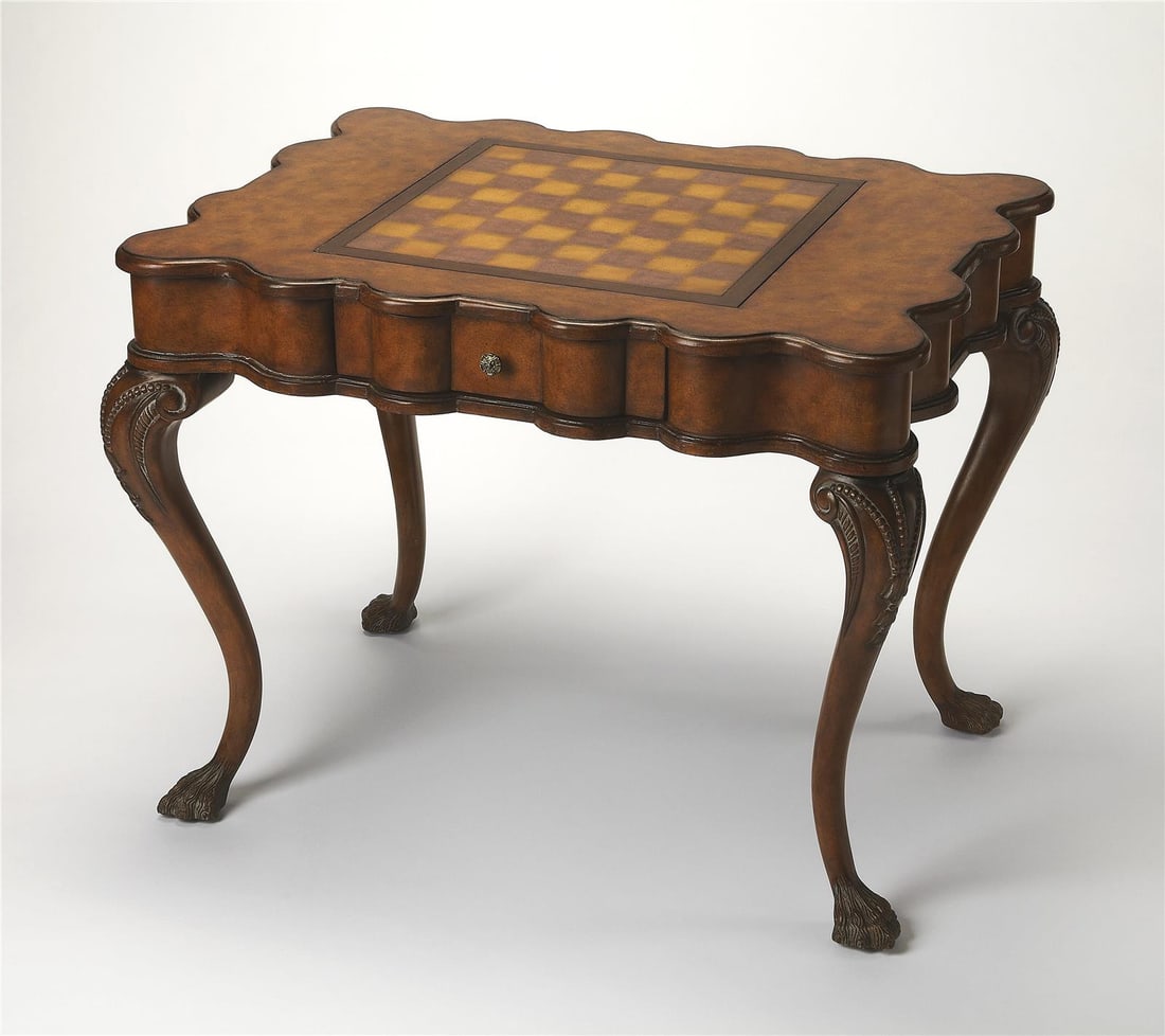 Butler Regency Style Heritage Brown Game Table (1 of 4)
