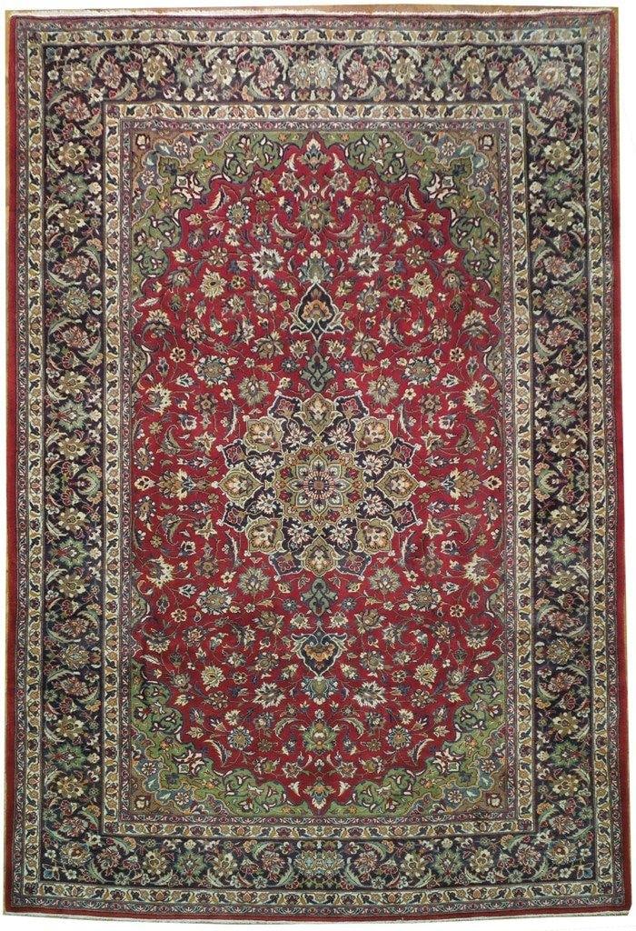 Authentic Persian Isfahan Rug 8'4 x 11'1 Handcrafted Soft Design (1 of 6)