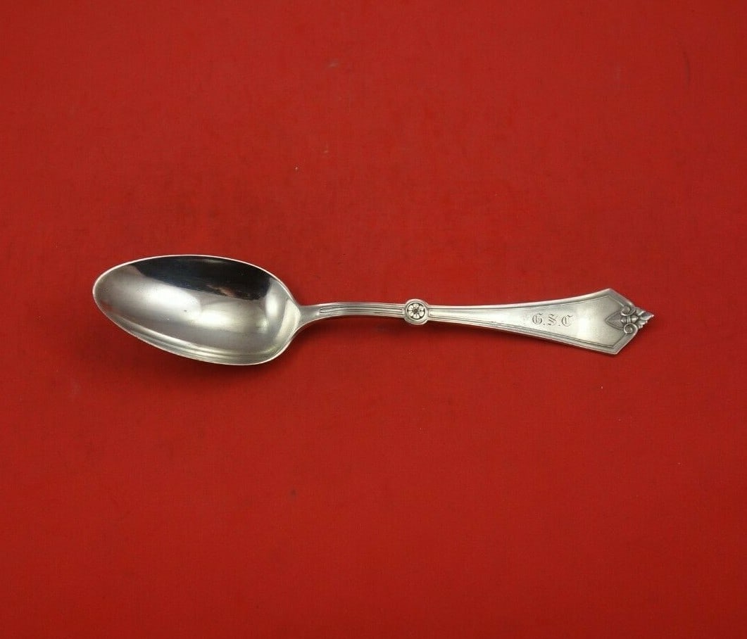 Gorham Rosette Sterling Silver Serving Spoon 7 3/4 Inch Heirloom (1 of 3)
