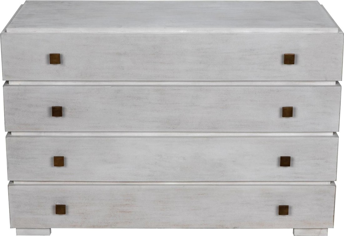 Noir Hofman Dresser White Wash Mahogany Elegant Style: Noir Hofman Dresser White Wash Mahogany Elegant Style Enhance your living space with this Stylish Mahogany Hofman Dresser, designed to bring a touch of elegance to your home. This chest of drawers fea