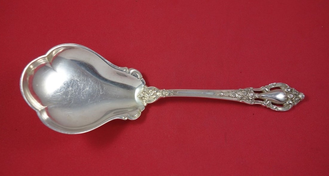 Lunt Eloquence Sterling Silver Berry Spoon 8 Inch Serving Heirloom (1 of 2)