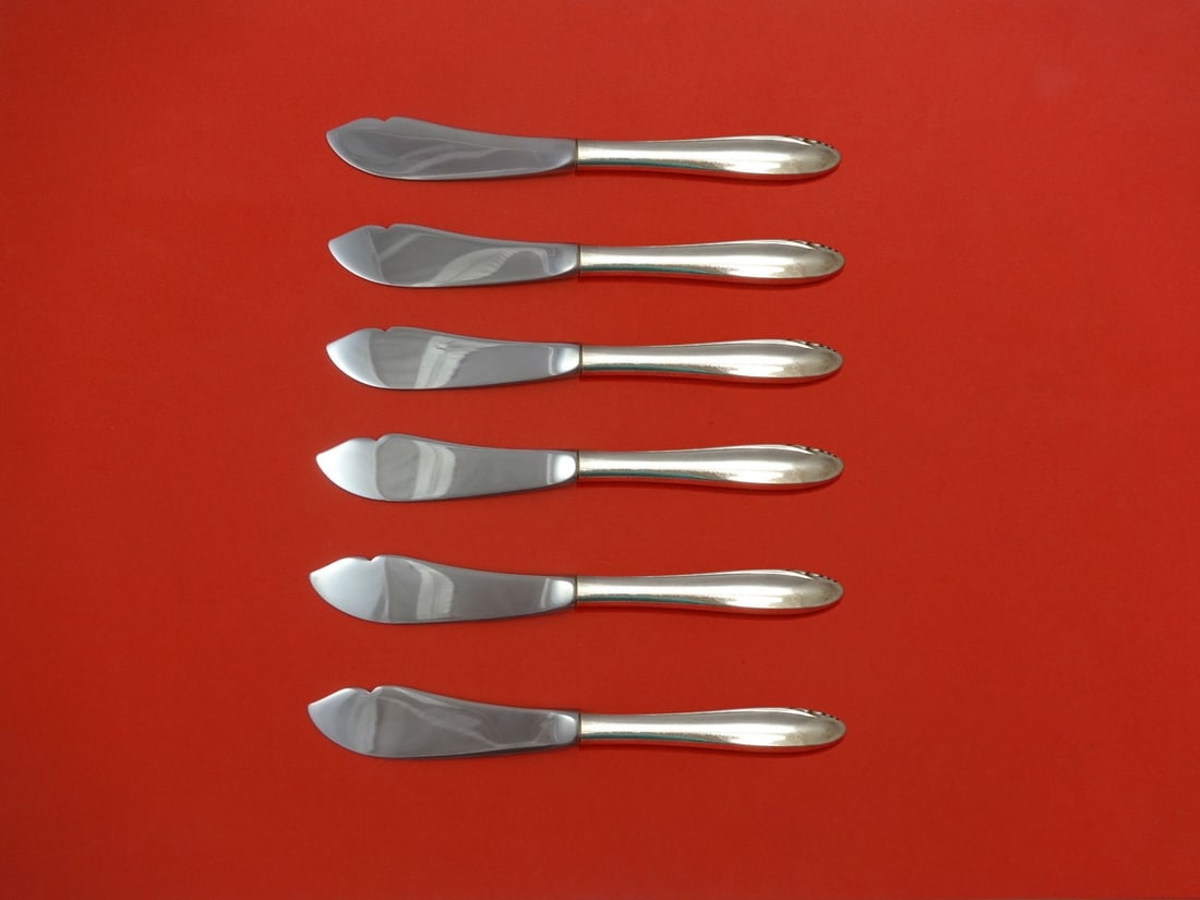 Oneida Lasting Spring Sterling Silver Trout Knife Set 6pc 7.5" (1 of 1)