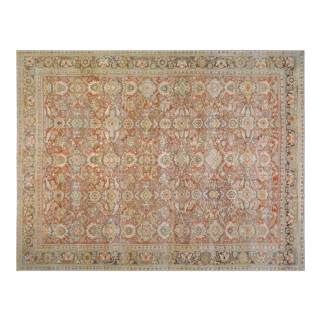Handcrafted Anatolian Wool Area Rug 10'x13'3" Traditional Turkish Design: Handcrafted Anatolian Wool Area Rug 10'x13'3" Traditional Turkish Design This vintage Turkish Anatolian rug is hand-knotted from wool using traditional techniques, blending timeless craftsmanship with