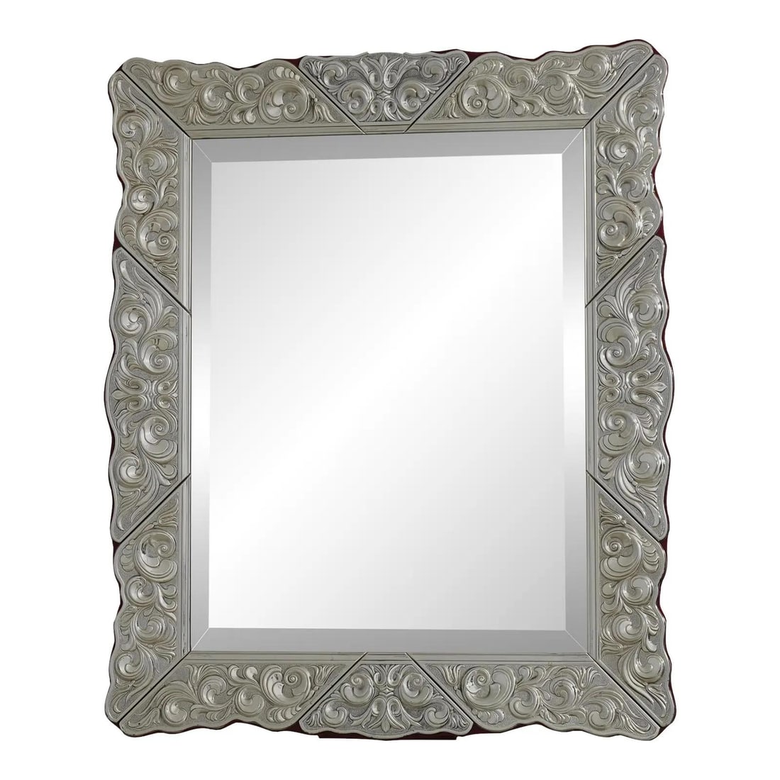 Midas Sterling Silver French Style Beveled Dressing Mirror 24x29 (1 of 8)