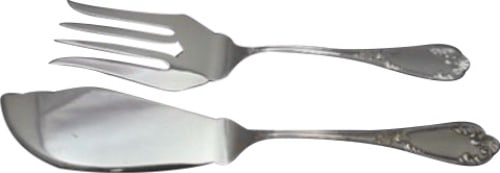 Verona by Fortunoff Sterling Silver Fish Serving Set 2pc Buccellati Italy (1 of 3)