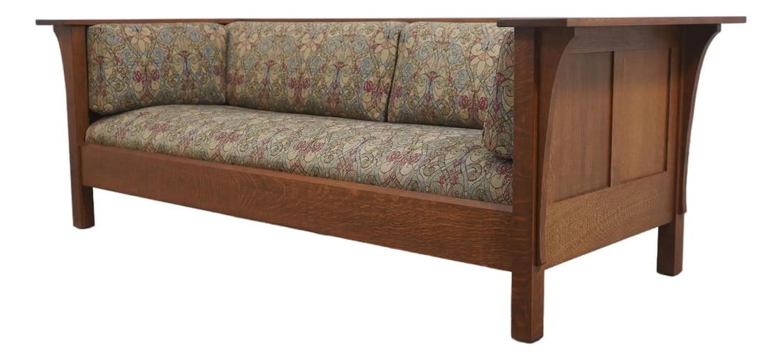 Stickley oak Arts Crafts sofa 84w x 37.5d x 29.5h (1 of 10)