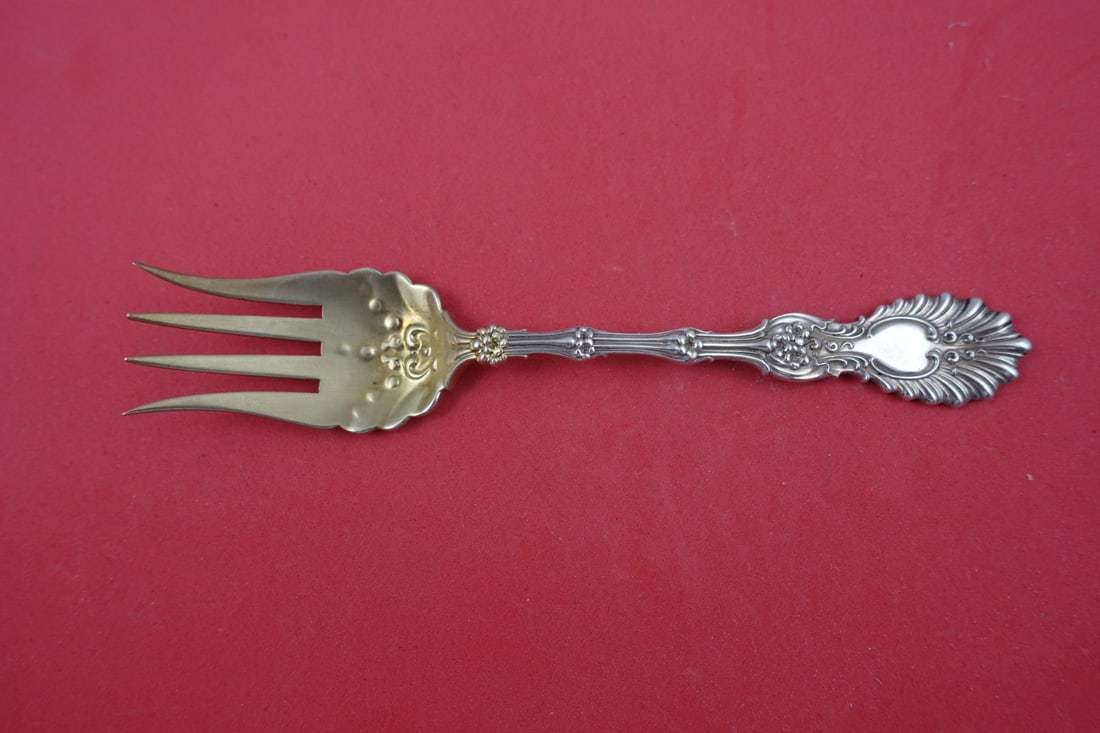 Whiting Radiant Sterling Silver Dessert Fork Splayed Tines 5 7/8" (1 of 2)