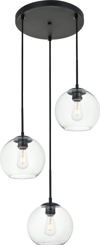 Baxter 3-Light Pendant by Elegant Lighting UL-Listed Transitional Design (1 of 1)