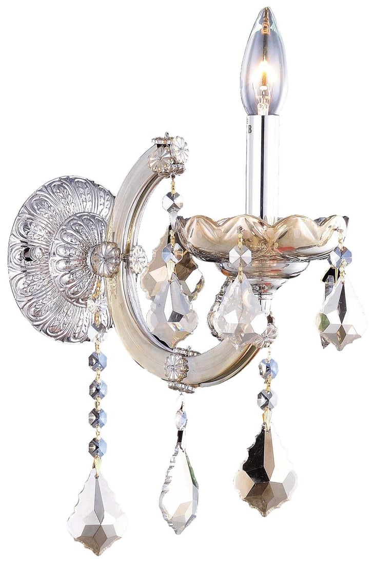 Elegant Lighting Rococo Style Golden Teak Crystal Wall Sconce (1 of 2)