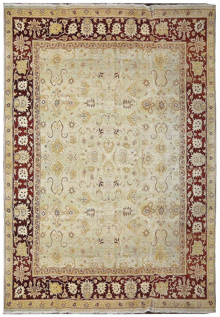 8 x 10 Hand-Knotted Area Rug Light Blue Brown Wool Persian Design: 8 x 10 Hand-Knotted Area Rug Light Blue Brown Wool Persian Design Free continental US Shipping Enhance your living space with this exquisite 8 x 10 hand-knotted rug in light blue and brown. Crafted by