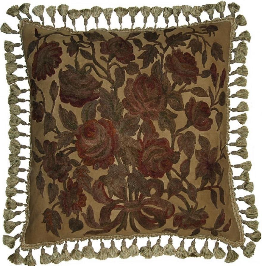 Provence Home Handmade Beige Shabby Chic Throw Pillow 21x21 (1 of 1)