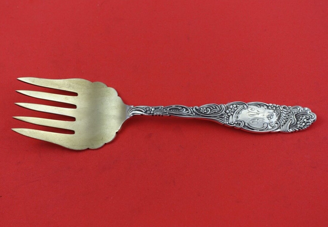 Towle Princess Sterling Silver Sardine Fork Gold Wash 5 3/4 in (1 of 2)