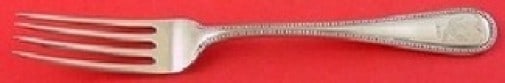 Durgin Sterling Silver Bead Dinner Fork Dove Mono 7 3/4 inches: Durgin Sterling Silver Bead Dinner Fork Dove Mono 7 3/4 inches This elegant dinner fork from Durgin showcases the timeless Bead pattern, crafted from high-quality sterling silver. Measuring 7 3/4 inch