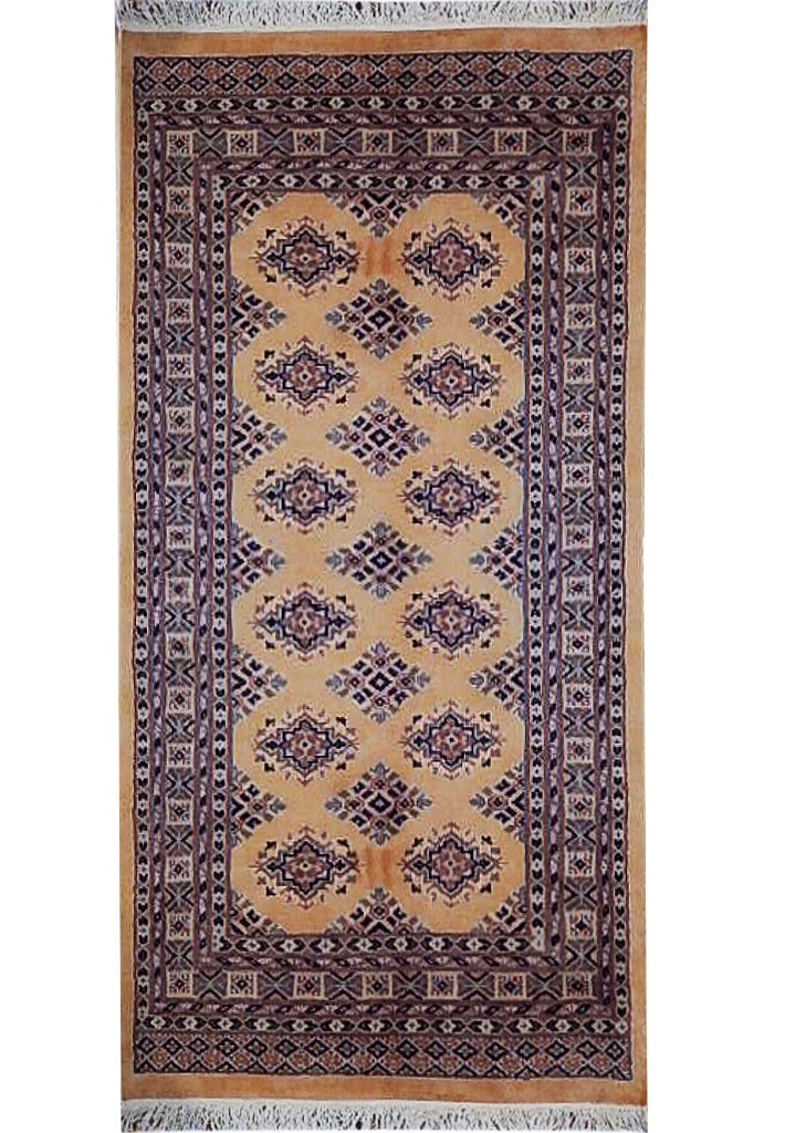 3.1 x 4.10 Beige Hand-knotted Jaldar Bokhara Area Rug (1 of 7)