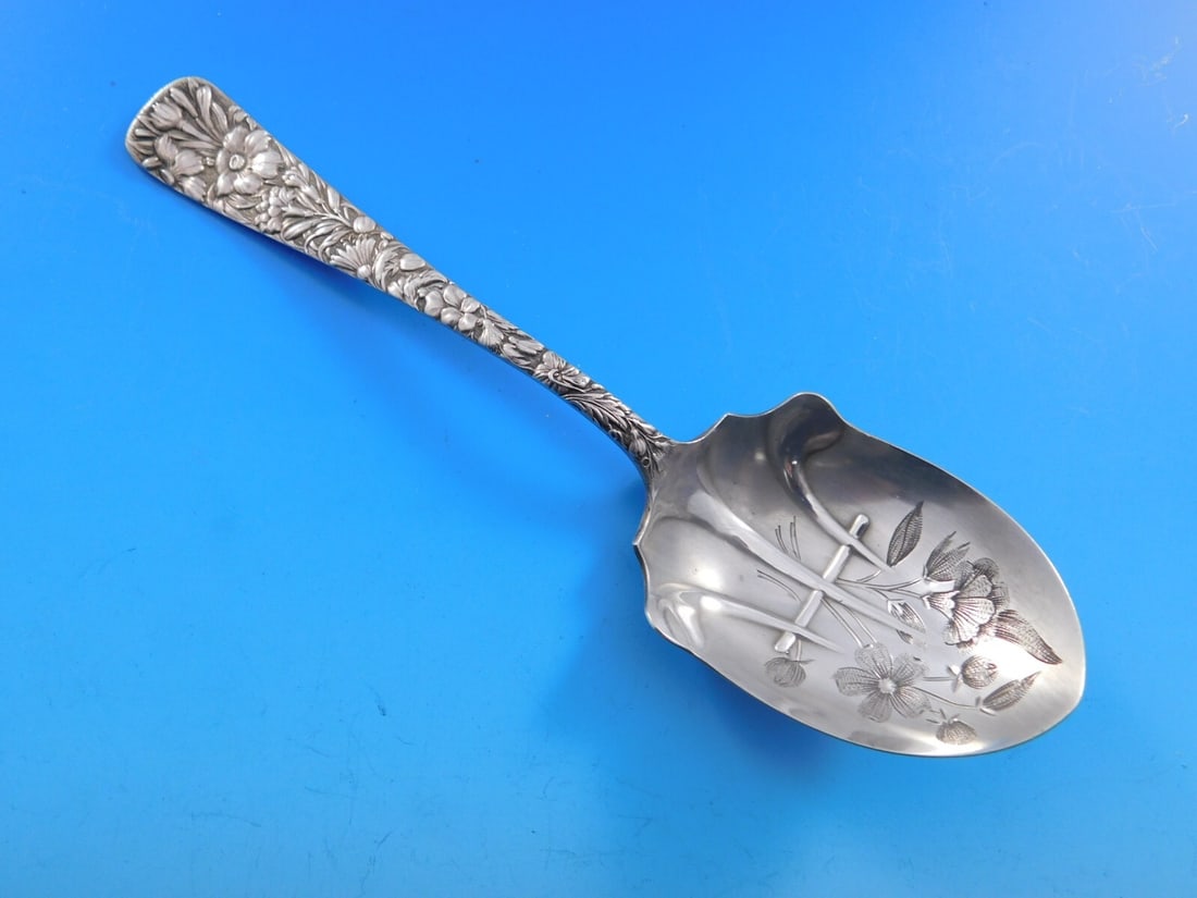 Towle Arlington Sterling Silver Preserve Spoon Daisy Design 6.75" (1 of 4)