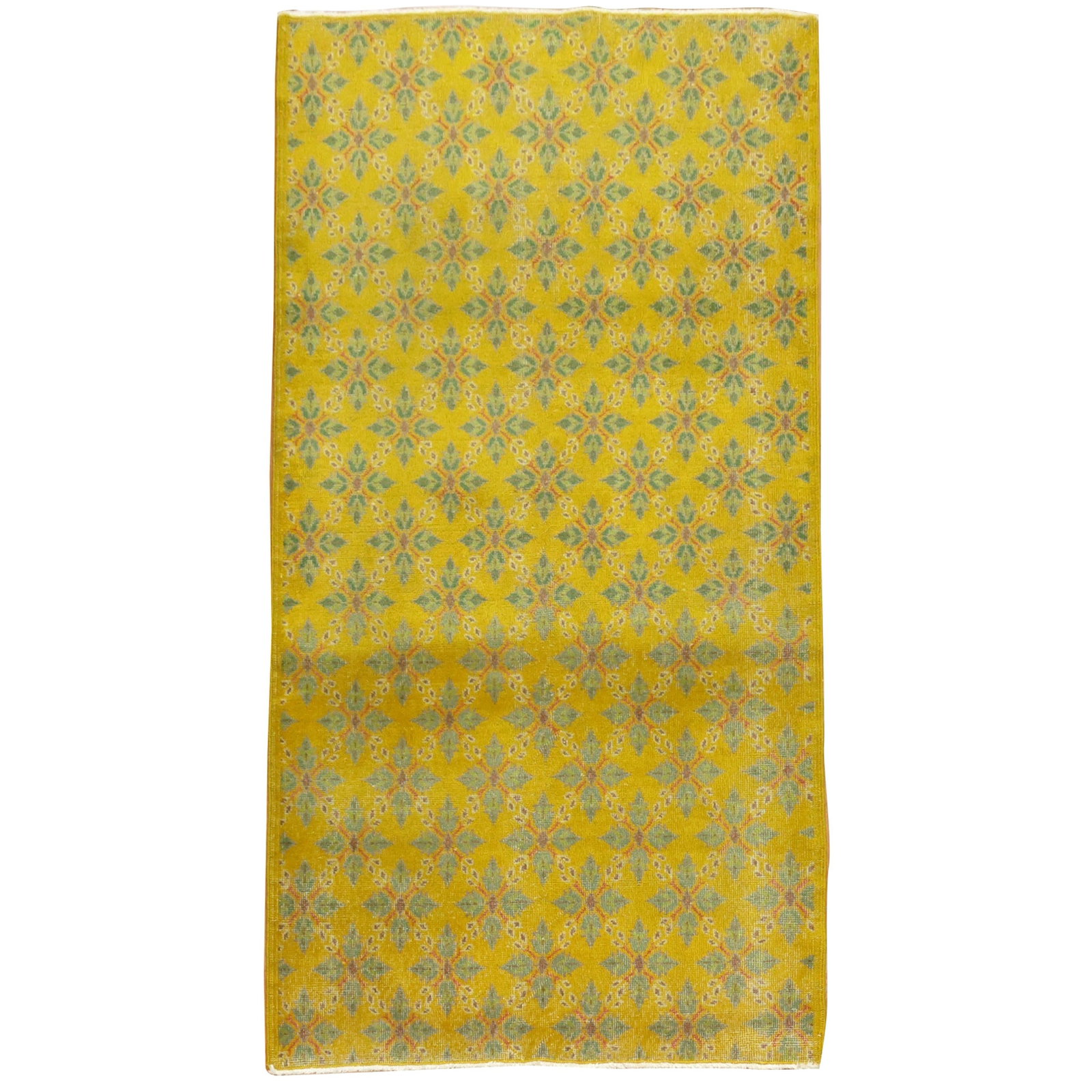 Vintage Tulu Style Yellow Wool Anatolian Rug from Turkey 1930 (1 of 10)