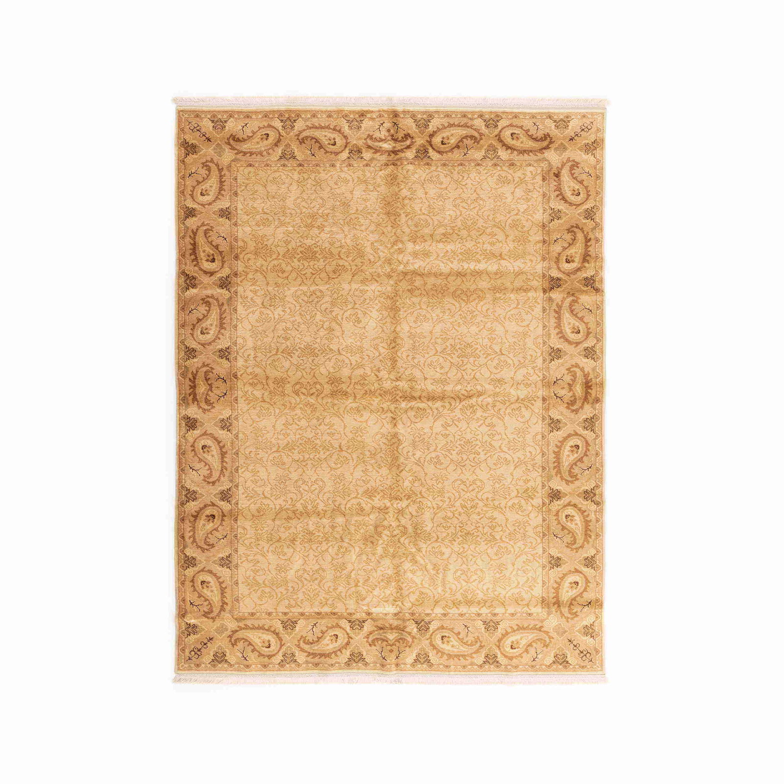 Authentic Handmade Usak Wool Carpet Double Knots 79.1 x 104.7 Inches: Authentic Handmade Usak Wool Carpet Double Knots 79.1 x 104.7 Inches This authentic handmade Usak carpet showcases exquisite craftsmanship, made with wool on wool for durability and comfort. The carpe