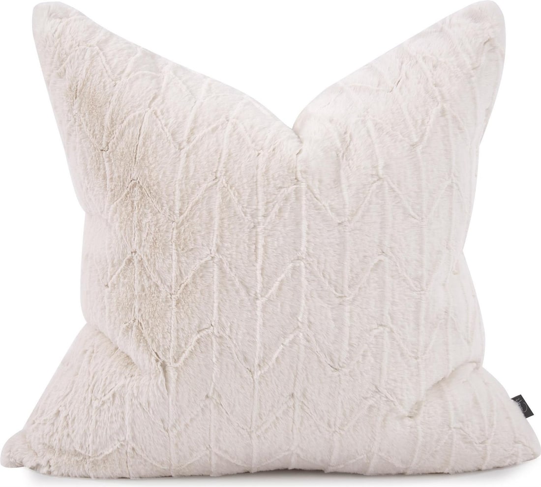 Howard Elliott 24 Inch Soft Angora Faux Fur Square Pillow (1 of 6)