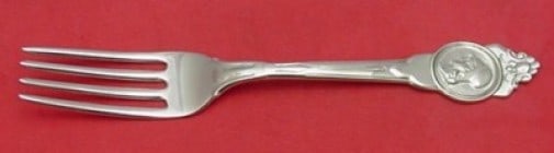Phil B Gilbert Sterling Silver Medallion Dinner Fork 7.5" (1 of 2)
