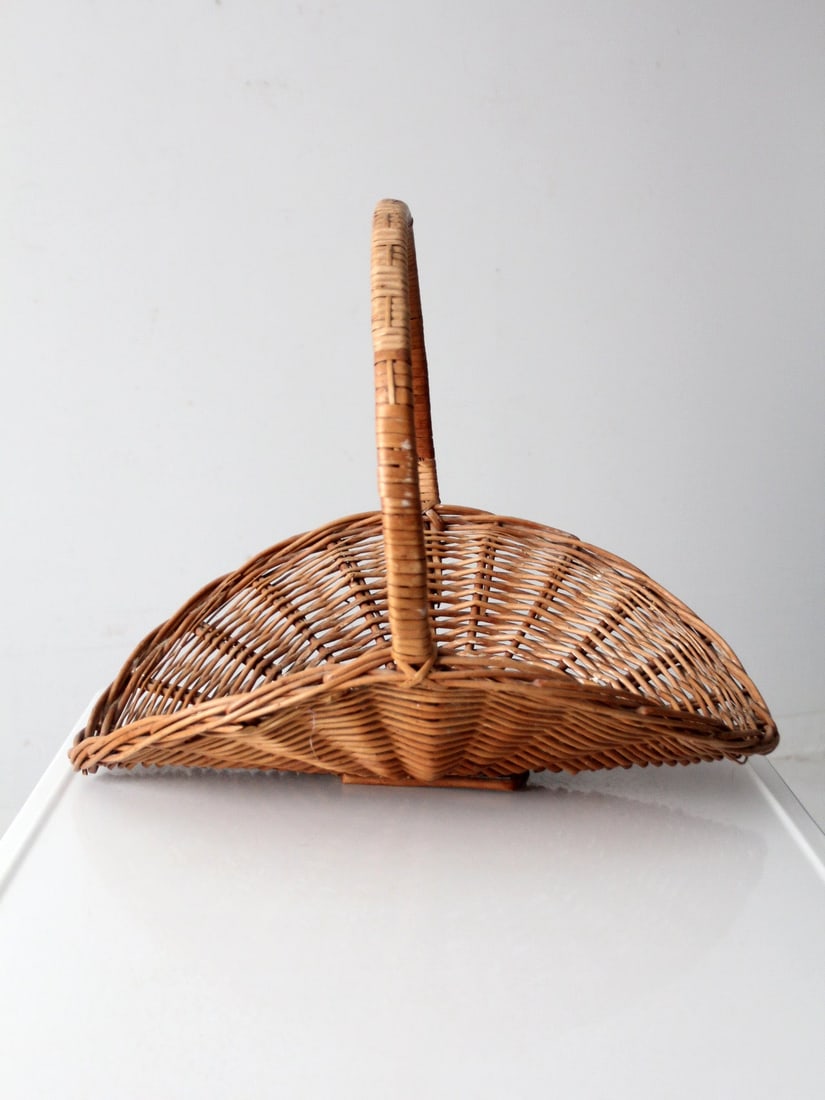Rustic Vintage Wicker Firewood Basket for Versatile Storage (1 of 11)