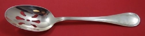 Wallace Italy Giorgio Sterling Silver Slotted Serving Spoon 9 3/4 inches (1 of 1)