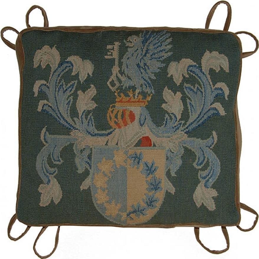 Provence Home Aubusson Style Velvet Chair Cushion Handmade 18x20 (1 of 1)