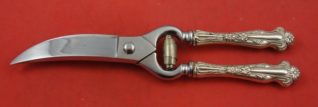 Blackinton Daisy Sterling Silver Lobster Shears 9 3/4" (1 of 2)