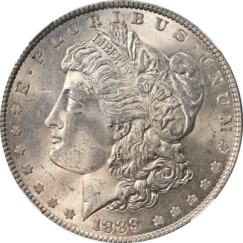 NGC MS63 1889 P Morgan Silver Dollar Light Toning (1 of 4)