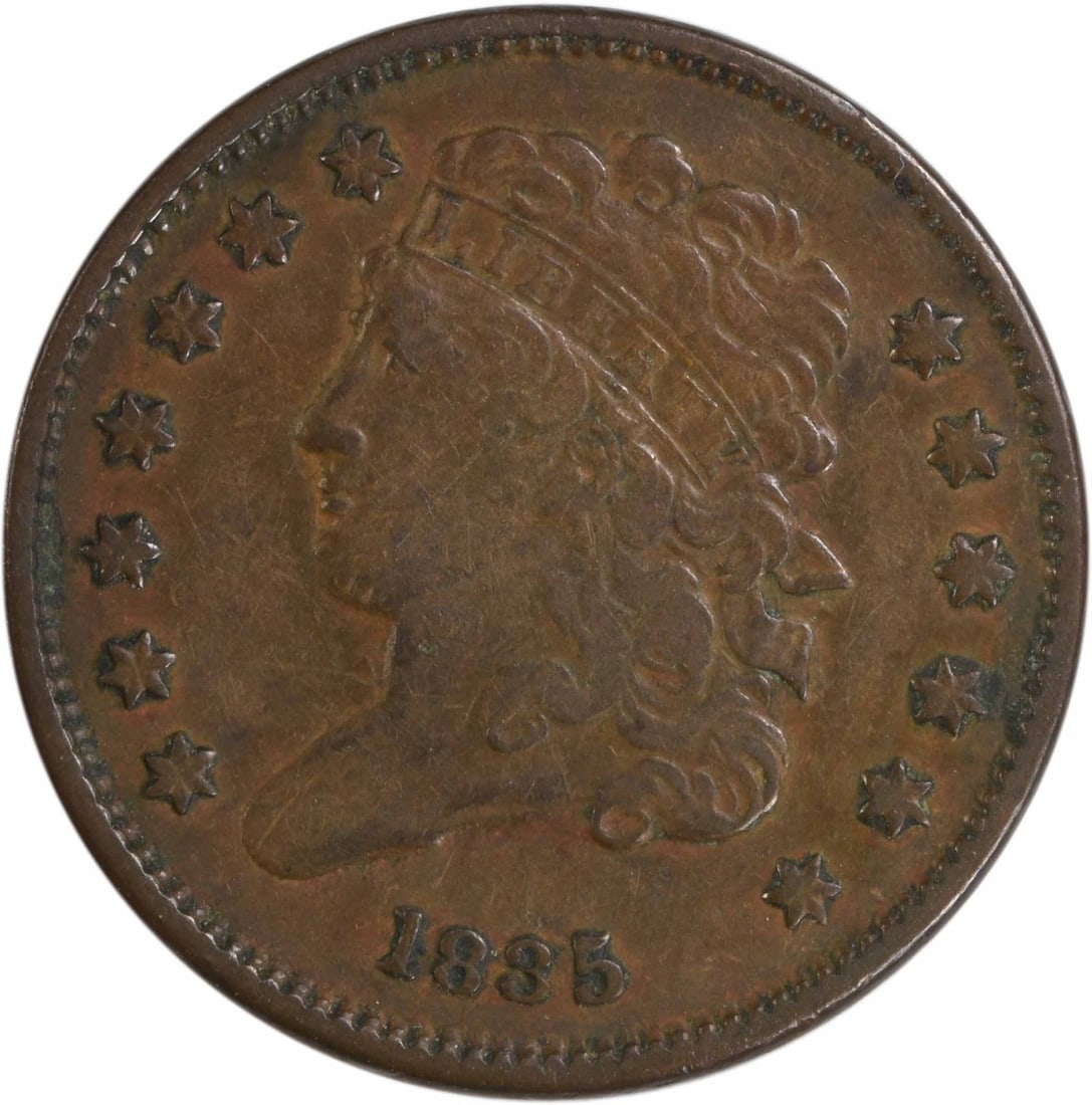 1835 Classic Head Copper Half Cent VF Uncertified (1 of 2)