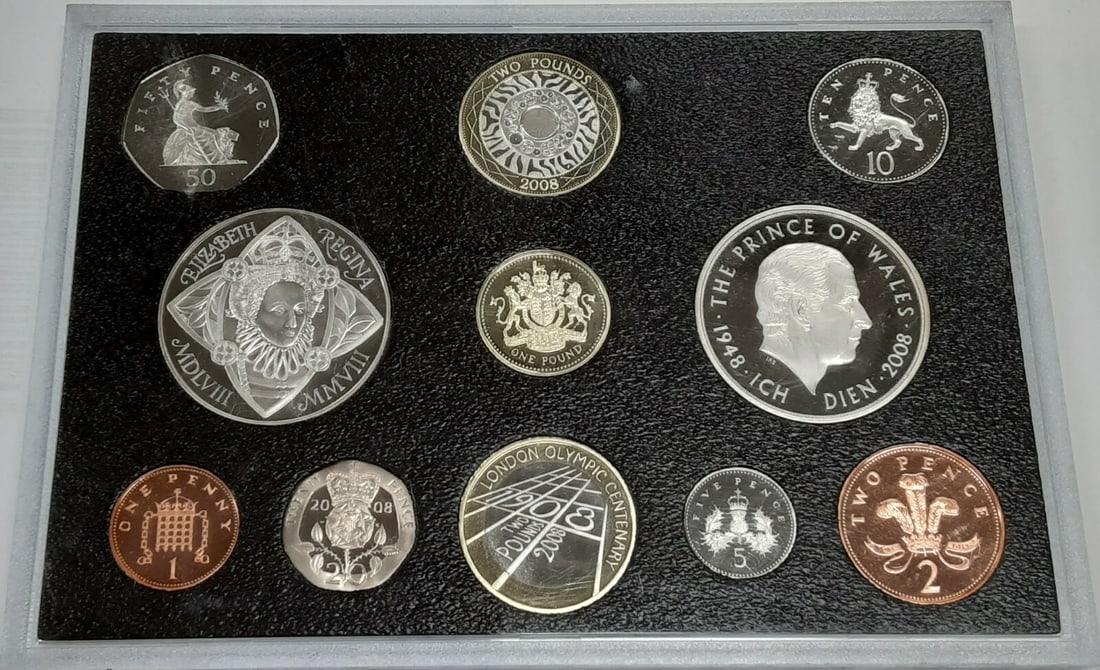 Eleven Coin 2008 UK Deluxe Proof Collection in Original Plastic Display Case (1 of 4)