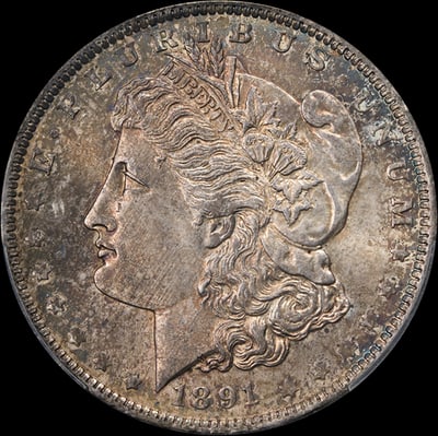 PCGS MS64 1891 O Morgan Dollar Silver (1 of 5)