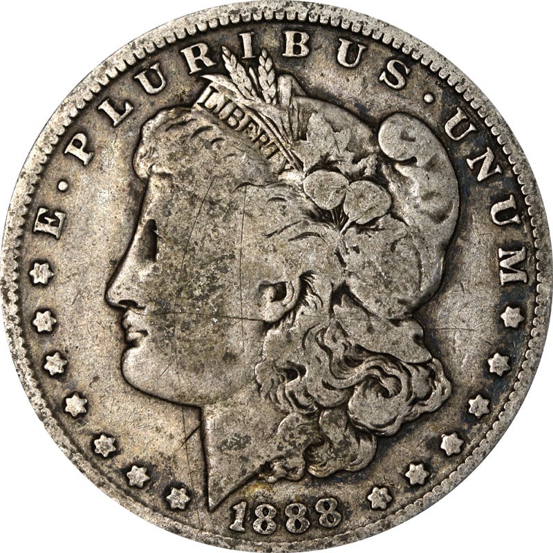 1888 O Morgan Silver Dollar VAM 4 Hot Lips (1 of 2)
