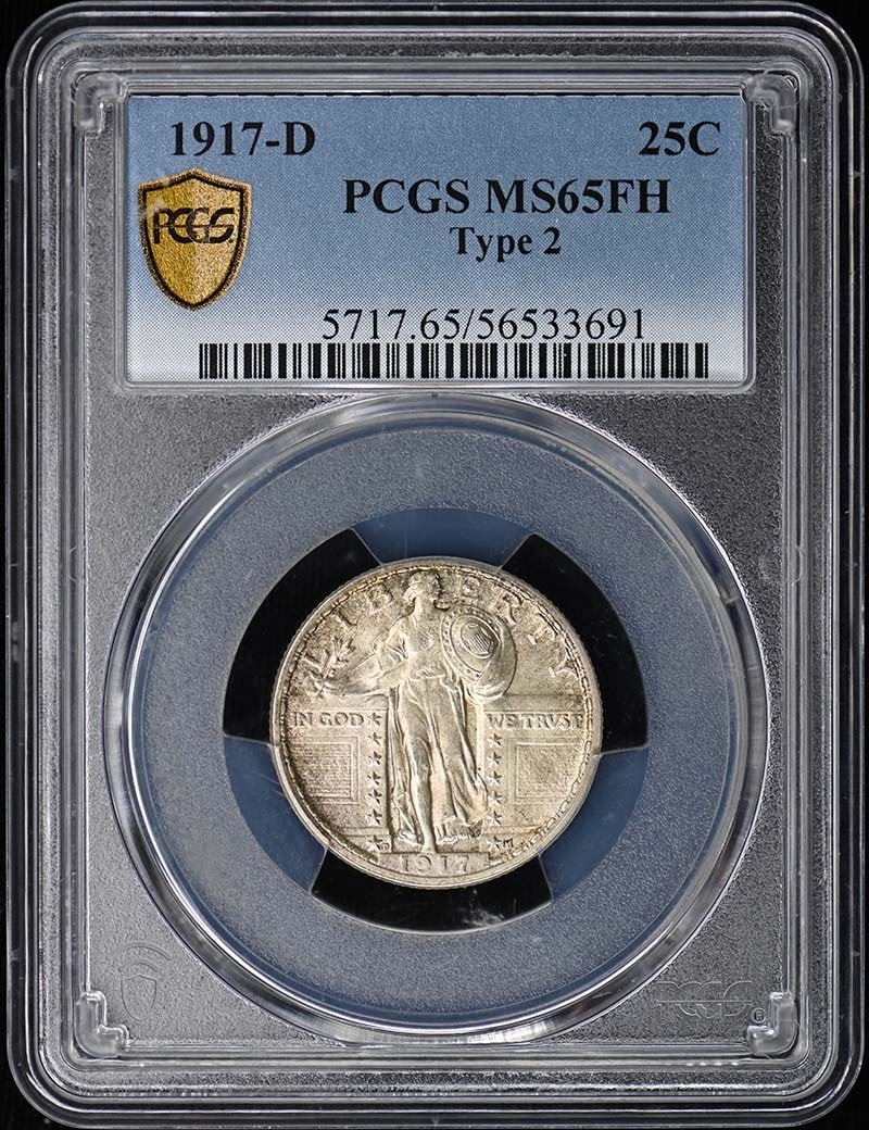 PCGS MS65FH 1917-D Standing Liberty Quarter Type 2 (1 of 3)