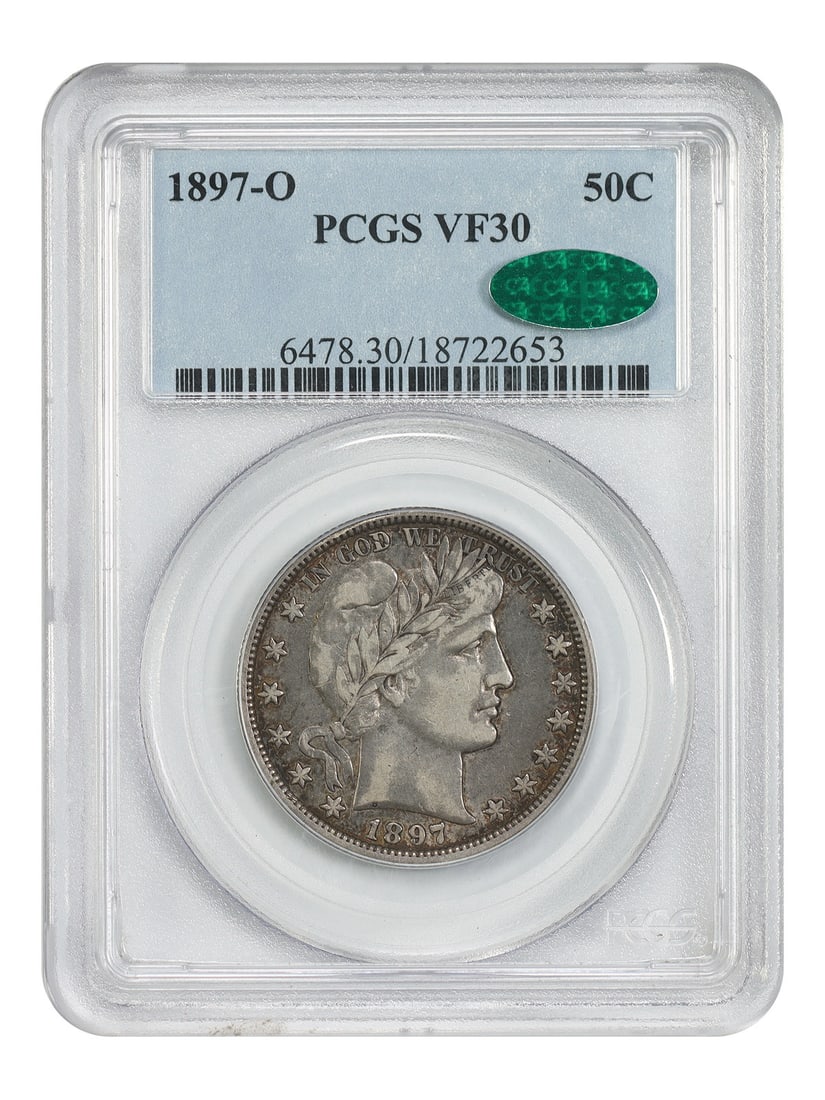 1897-O Barber Half Dollar PCGS CAC VF30 (1 of 4)