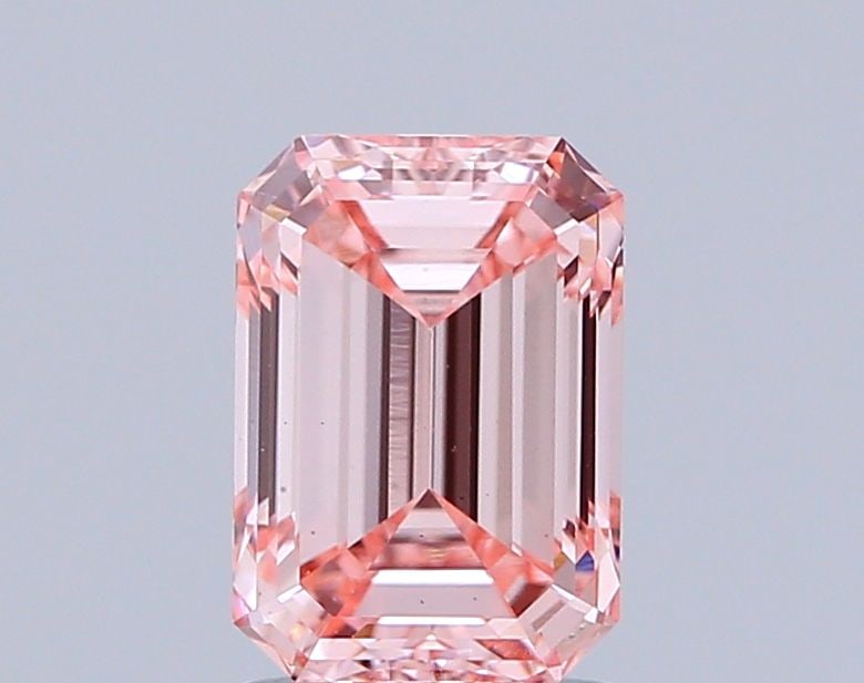 Loose Diamond - EMERALD 1.62ct Fancy Vivid Pink VS1: Loose Diamond - EMERALD 1.62ct Fancy Vivid Pink VS1 Source: This is a real non-mined Diamond that has been grown in a lab Shape: EMERALD Carats: 1.62 Color: Fancy Vivid Pink Certification: IGI Video: