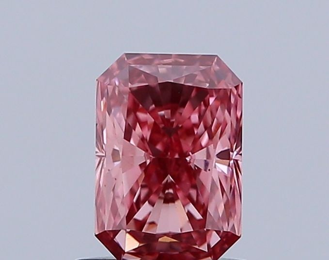 Loose Diamond - RADIANT 1.03ct Fancy Vivid Pink VS2: Loose Diamond - RADIANT 1.03ct Fancy Vivid Pink VS2 Source: This is a real non-mined Diamond that has been grown in a lab Shape: RADIANT Carats: 1.03 Color: Fancy Vivid Pink Certification: IGI Video: