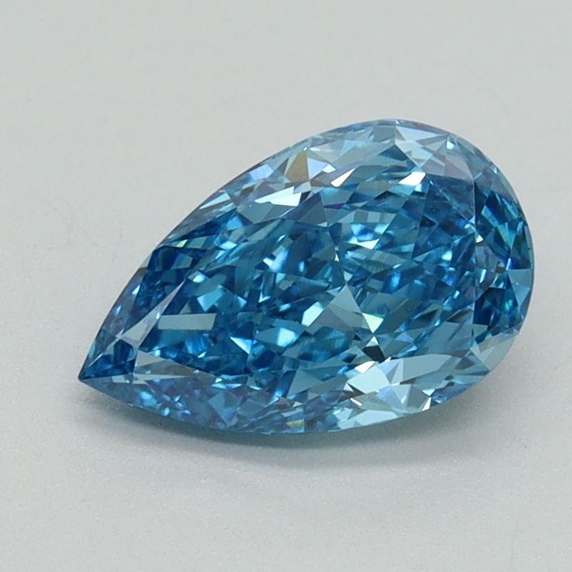 Loose Diamond - PEAR 1.27ct Fancy Vivid Blue VS1: Loose Diamond - PEAR 1.27ct Fancy Vivid Blue VS1 Source: This is a real non-mined Diamond that has been grown in a lab Shape: PEAR Carats: 1.27 Color: Fancy Vivid Blue Certification: IGI Video: Video