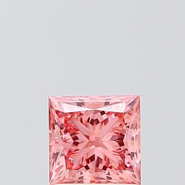 Loose Diamond - PRINCESS 1.04ct Fancy Vivid Orangey Pink VVS2: Loose Diamond - PRINCESS 1.04ct Fancy Vivid Orangey Pink VVS2 Source: This is a real non-mined Diamond that has been grown in a lab Shape: PRINCESS Carats: 1.04 Color: Fancy Vivid Orangey Pink