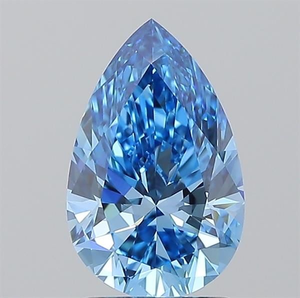 Loose Diamond - PEAR 1.54ct Fancy Vivid Blue VS1: Loose Diamond - PEAR 1.54ct Fancy Vivid Blue VS1 Source: This is a real non-mined Diamond that has been grown in a lab Shape: PEAR Carats: 1.54 Color: Fancy Vivid Blue Certification: IGI Video: Video