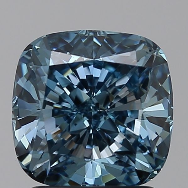 Loose Diamond - CUSHION BRILLIANT 2.01ct Blue VS1: Loose Diamond - CUSHION BRILLIANT 2.01ct Blue VS1 Source: This is a real non-mined Diamond that has been grown in a lab Shape: CUSHION BRILLIANT Carats: 2.01 Color: Blue Certification: NONE Video: