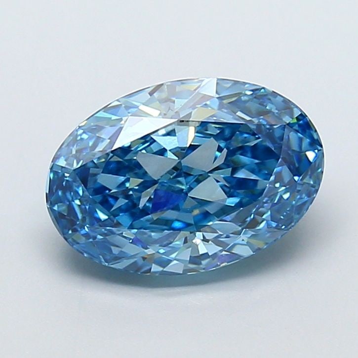 Loose Diamond - OVAL 3.25ct Fancy Vivid Blue VS1 (1 of 1)