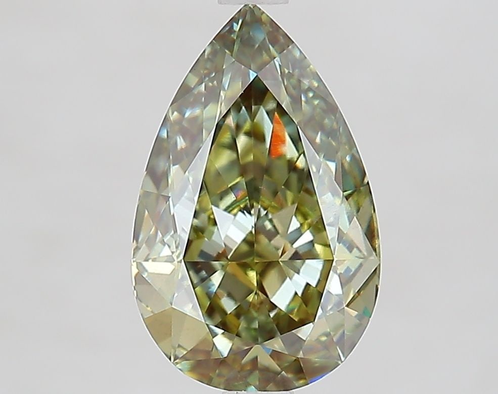 Loose Diamond - PEAR 2.7ct Fancy Intense Green VS1: Loose Diamond - PEAR 2.7ct Fancy Intense Green VS1 Source: This is a real non-mined Diamond that has been grown in a lab Shape: PEAR Carats: 2.7 Color: Fancy Intense Green Certification: IGI Video: